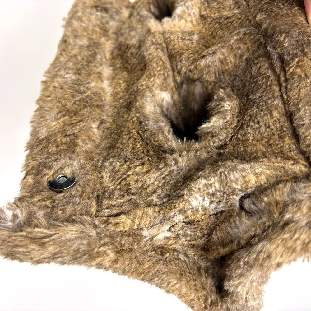 Lovesac‎ Sodasac Brown Faux Fur Cup Holder Snap In Sectional Accessory